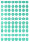 Sticker Pastell Grün 13 mm runde Aufkleber - Größe 1,3 cm Klebepunkte 1200 Vorteilspack von Royal Green