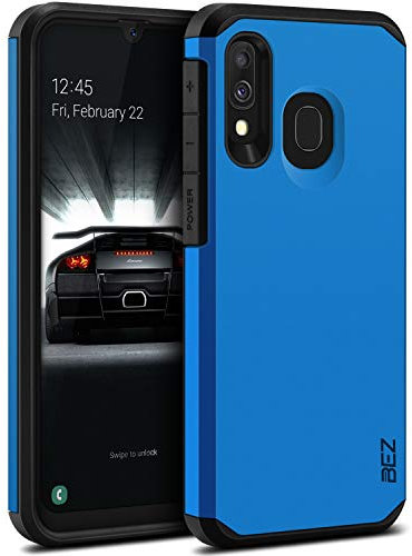 BEZ® Coque pour Samsung A40, Housse Etui pour Samsung Galaxy A40 Antichoc Survivor Shockproof Double Protection Double Ultra Resistante, Bleu
