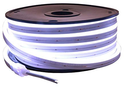 YXHL®12Vdc Silicone LED Neon Light, décoration de panneau de bricolage intérieur et extérieur étanche, 15 mètres 6500K blanc froid