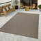 TT Home Teppich Für In- & Outdoor Balkon Küchenteppich Unifarben Sisal Design Modern, Farbe: Natur, Größe:80x150 cm
