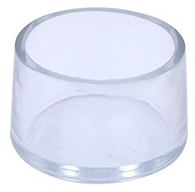 Flyshop Stuhlbeinkappen aus PVC, Kratzfest, reduziert Lärm, runde Tischbeine, 35 mm (3,5 cm) transparent, 12 Stück