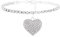 Sethexy Boho Strass Knöchel-Armband Silber Kristall Fußkette Herzform Fußkettchen Sommer Strand Fuß Schmuck für Frauen und Mädchen
