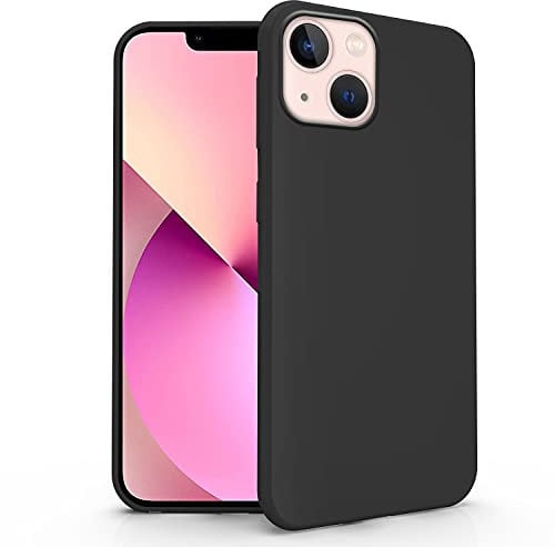 N NEWTOP Cover Compatibile con Apple iPhone 13, Custodia TPU SOFT Gel Silicone Ultra Slim Sottile Flessibile Case Posteriore Protettiva (Nero)