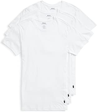 Polo Ralph Lauren Men's Classic Fit Cotton Crew Tee Undershirt (Pack of 3)