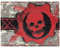 Ephyra Rising Gears of War Crimson Omen Skull COG Geldbörse/Geldbeutel Bi-Fold ID & Kartenhalter, Grau