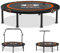 FK Sports Foldable Fitness Rebounder Trampolines, 40 Foldable Mini Trampoline, Round Mini Fitness Trampoline a indoor trampoline (40 without T bar Handle)