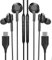 USB C Jack Headphone(2Pack)Type C Wired Earbud with Microphone Noise Cancelling Headset for Google Pixel 7 Pro compatible for Samsung Galaxy S22 S23 Ultra Note 20 Z Flip Fold A8s Android Gaming Laptop