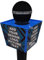 custom mic flag logo personalized microphone box Trapezoidal larger size (blue)