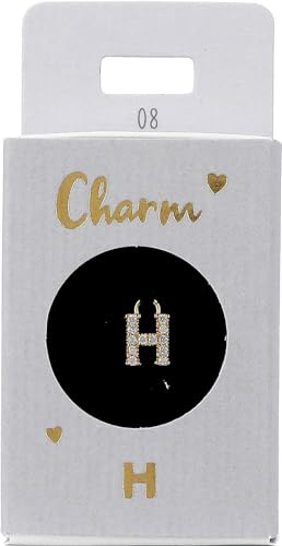 Depesche 11834-008 Charm Buchstabe H, vergoldeter Anhänger für Halsketten, Armband und Ohrringe, ideal als kleines Geschenk