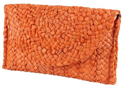 Fecialy Sacs à main en paille Sacs à main en paille pour femmes Sacs à main enveloppants et tissés Sacs de plage d'été