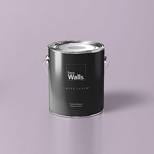 New Walls Peinture murale Premium Violet, Lilas Liquid Luxury Peinture émulsion d'intérieur - 5 L