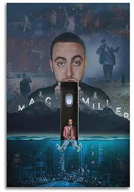 Mac Miller 9 Poster Wandkunst Leinwand Geschenk für Freund Schlafzimmer Wohnzimmer Dekor Moderne Ästhetik 30 x 45 cm Unrahmen-Stil