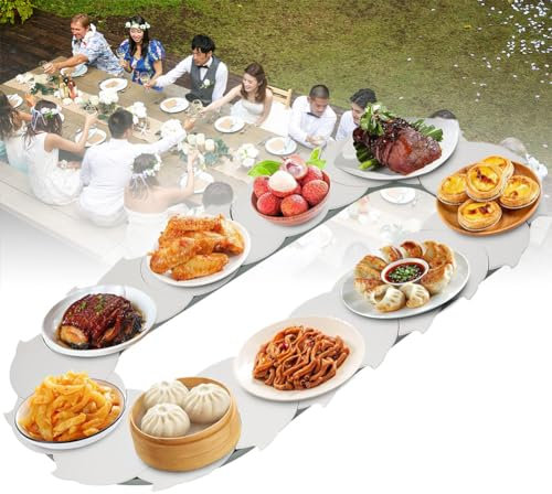 MaxtiL Plato Giratorio para Alimentos Lazy Susan, Mesa de Comedor Ajustable giratoria Manual de 360 °, Plato Giratorio Redondo Antideslizante para Servir Alimentos, un Regalo Ideal para Fiestas