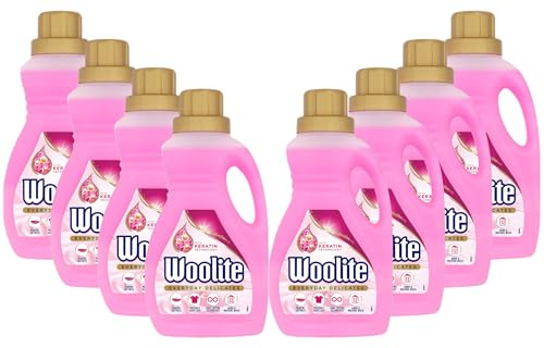 Woolite Laundry Detergent Liquid, Delicates, Hand and Machine Wash - 4 Bottles x 750 ml (Pack of 8)