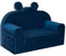 HOBBYGARDEN Kinder Sofa, Schlafsofa, Couch, Kindersessel, Sessel, Sofa, Kindercouch, Kinderzimmer, Ausklappbar, Schaumstoff Möbel, 71x35/91x48 cm, Marineblau