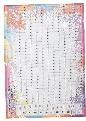 STOBOK 1 Satz Wandkalender 2024 Hängender Kalender 2024 12 Monats-wandkalender Stehender Flip-kalender Akademischer Tischkalender Regenbogen-stifthalter Schreibtisch Zeitplan Büro Papier