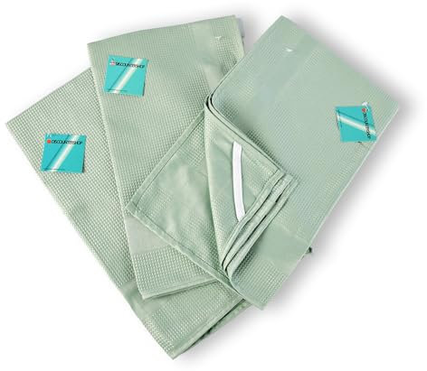 Grüne Reinigungstücher 3er Set, 67x41cm, 80% Polyester, 20% Polyamid, Lang anhaltend I Schnelltrocknend, Supersaugfähig für Laptop, Brillen und mehr