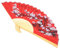 ABOOFAN Grand Fan Décor D'éventail De Mariage Décor Mural Ventilateur Pliant Décoration Murale en Éventail Géant Éventail en Papier Décorations De Cérémonie De Mariage Éventails Bois Rouge