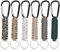 6 Stück Paracord Schlüsselanhänger, Personalisiert Karabinerhaken Schlüsselband Seil Tau Lanyard Geflochten Neck Lanyard Mit Metall Ring Schlüsselband Paracord Anhänger für Schlüssel