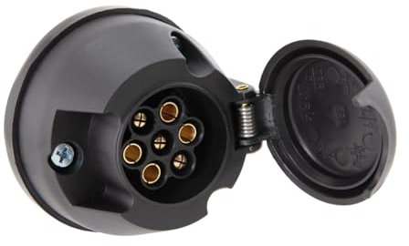 Woola Anhänger Steckdose 7 Polig mit Gummidichtung,12V Wasserdicht Anhängerdose 7 Poliger für Anhänger,Anhaenger Buchse 7 Polig mit Dichtung