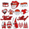 CGVG 14 Pcs Bügelbilder Köln Karneval Rot Weiß Kölner Patches zum Bügeln oder Aufnähen Köln Applikation Aufnäher DIY Bügelflicken für Kleidung Tasche Jeans Karneval Accessoires Dekoration