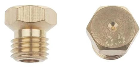 10 Pièces Gicleur gaz Butane Universels Kit de Conversion Injecteur de Gaz Gicleur Bouteille pour Cuisinière à Gaz de Brûleur au Propane GPL Bouteille Gicleur Brûleur 0,5mm*2 0,7mm*4 0,87mm*2 1,02mm*2