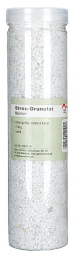 Ideen mit Herz Granulato di dispersione | marmo | dimensione pietra: da 2 mm a 4 mm | bianco, 700 Gramm, Pietra, Magnesite