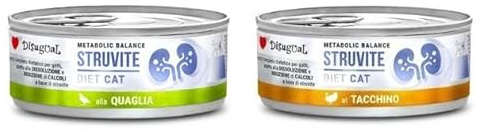 Struvite Cat Diet Deterrent | Special Nutritional Needs | Various Flavors & Blends | (12x85Gr, 6X Quail 6X Turkey)