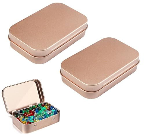 3 Stück Roségold Metallbox,Rechteckige Metalldose,95*60*20mm Kleine Dose,Tragbare Kleine Metalldose,für Zuhause Sügigkeiten und Kleinen Gegenständen,Schlüssel,Ohrringe,Seife,Minze,Keksmünzen.