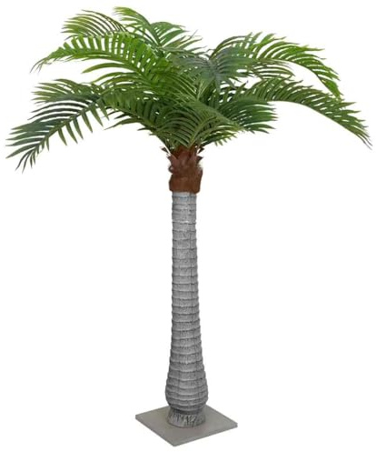 Gecheer Palmier artificiel d'intérieur - 15 feuilles - 200 cm - Vert