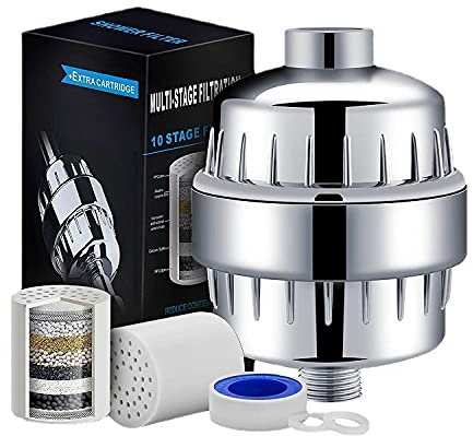 Filtro Ducha Antical 36 Etapas Carbón Activado, Elimina 99% Cloro/Cal - Purificador Agua Ducha para Piel Sensible & Cabello Dañado - Incluye 1 Filtros, Ideal Hogares Ecológicos (Un elemento de filtro)