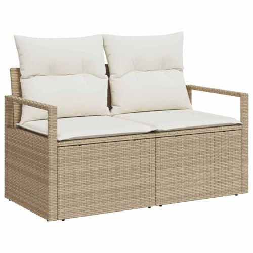 vidaXL Garten-Sofa-Set 6 pcs Beige und Creme 55 x 55 x 37 cm, Garten und Terrasse, Moderne Outdoor-Sofa-Sets, Coole Lounge, stylische Couch, haltbar.