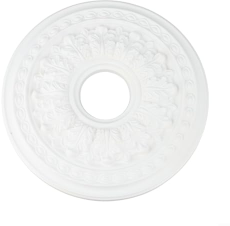 Runde PU-Deckenleuchte, Medaillon, Stuck-Rosette, Deckenleuchte, 26 cm, 35 cm, Heimdekoration, kein Bohren, Ventilator-Lampen-Panel (35 cm)
