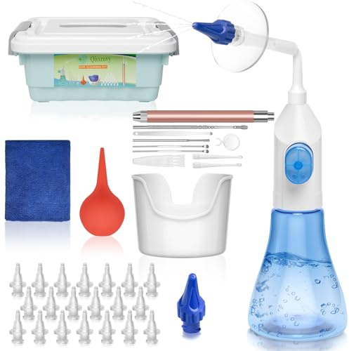 QISXROVY Ear Wax Removal Kit,Ergonomic Self-Operate Ear Irrigation System