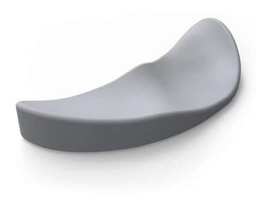 Handballenauflage Ergonomisches Mauspad for die linke/rechte Hand, Handgelenkspad, rutschfestes Silikongel, stromlinienförmige Handgelenkauflage, Stützmatte for Büro-Gaming-PC(Gray right)