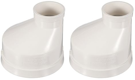Nexarelle 2pcs Eccentric Duct Reducer (110mm to 50mm) - PVC Round Duct Fitting Pipe Increaser Reducer Adapter Connector, Fits DWV (Drain, Waste and Vent) Air Ventilation Ducting
