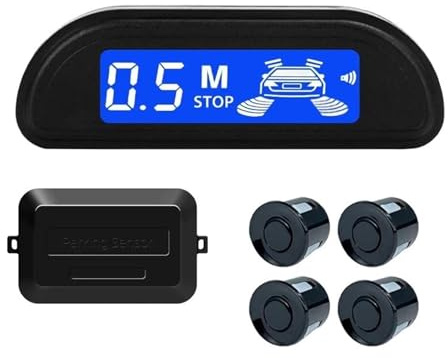 Kit sensori di parcheggio con Monitor di retromarcia Parktronic da 22 mm, rilevatore con Display retroilluminato, sensore di parcheggio di retromarcia (Nero)
