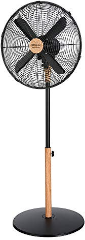 Cecotec Ventilador de Sobremesa EnergySilence 560 WoodDesk. 4 Aspas de 12 (30cm) de Di‡metro, Oscilante, 3 Velocidades, Motor de Cobre, Acabado Negro y Efecto Madera, 45W