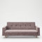 PLAYBOY Bettsofa mit verstellbarer Rückenlehne, Samtstoff in Rosa, Rose Quartz, stabile Massivholzfüsse, Sofabett, Sofa mit Bettfunktion, Gästebett, Samtbezug, Samt, Retro-Design, Club-Stil, 3-Sitzer