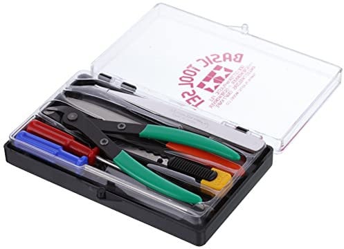 TAMIYA 74016-Set di Attrezzi Basic, Strumenti Fai da Te, pinzette, Accessori per modellismo di Alta qualità 300174016, s