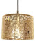 Unique Marrakech Designed Brushed Gold Metal Circular Pendant Light Shade with Floral Decor | 30cm Diameter | Maximum 60watt Bulb Allowed by Happy Homewares