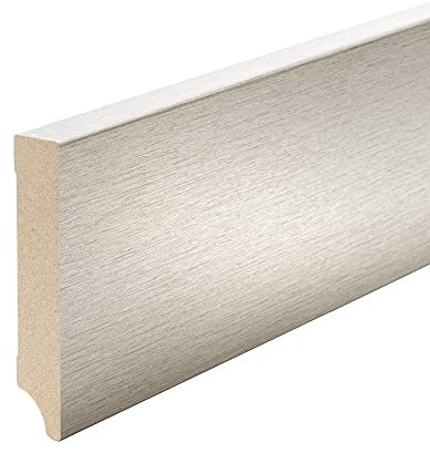 Sockelleisten in Edelstahl Optik – MDF Profile & Zubehör | 40/60/80/100/120/150mm Weimar - Höhe/Ausf. 100mm