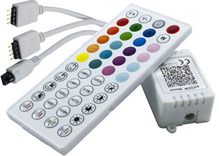 Planetitaly Centralina controller musicale RGB 12V 5A strisce strip LED giochi luce colorata disco (Colore bianco)