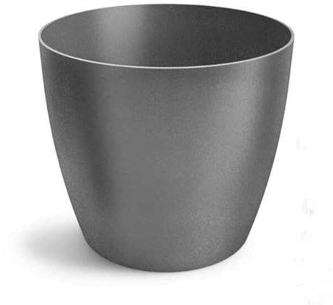 Tradala 18cm (7') Tall 20cm (8') Diameter Plant Pot for Indoor or Outdoor Plants – Round Plant Pot with matte finish – Decorative Plastic Flower Pot – Black
