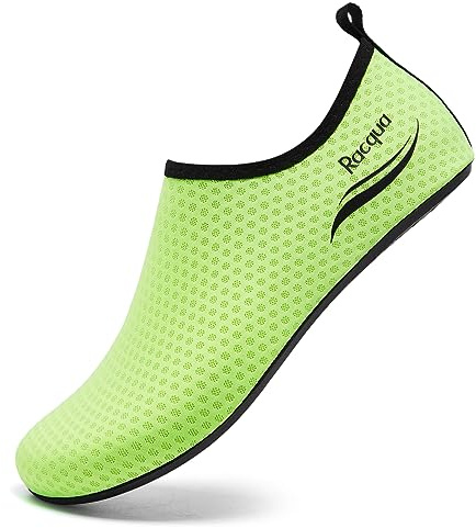 Racqua Water Shoes Quick Dry Sea Aqua Kayaking Lightweight Swimming Beach Non Slip Wetsuit Breathable Pool Shoes Socks Wet Diving Shoes for Men Women Green 40/41
