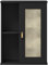 Woodroom Valencia - Hängeschrank Kiefer massiv lackiert 52x70x21 cm Schrank Badezimmerschrank schwarz
