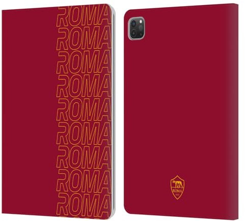 Head Case Designs Licenza Ufficiale AS Roma Eco Grafica Crest Custodia Portafoglio in Pelle Compatibile con Apple iPad PRO 11 2020/2021 / 2022