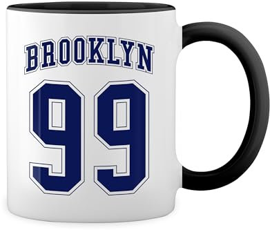 brooklyn 99 police department New Trend Fun Lustig Blanc tasse de café avec jante noire et poignée Mug