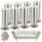 WOPPLXY 8 PCS Furniture Legs 15CM - 6inch Silver Cold Rolled Steel Adjustable Sofa Leg Height 15cm - Furniture Feet Accessories