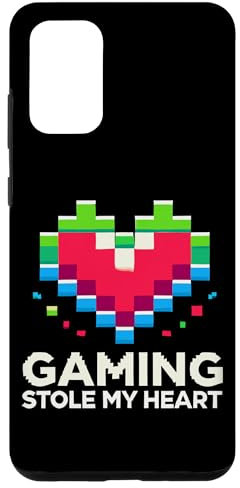 Hülle für Galaxy S20+ Gamer Romance Videospiele Herz Pixel Art Gaming Leidenschaft
